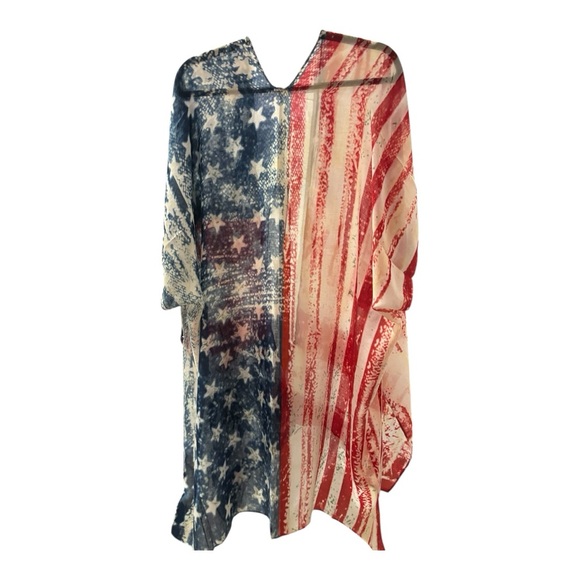 US Flag kimono / Soft flowy flag kimono - Picture 2 of 2